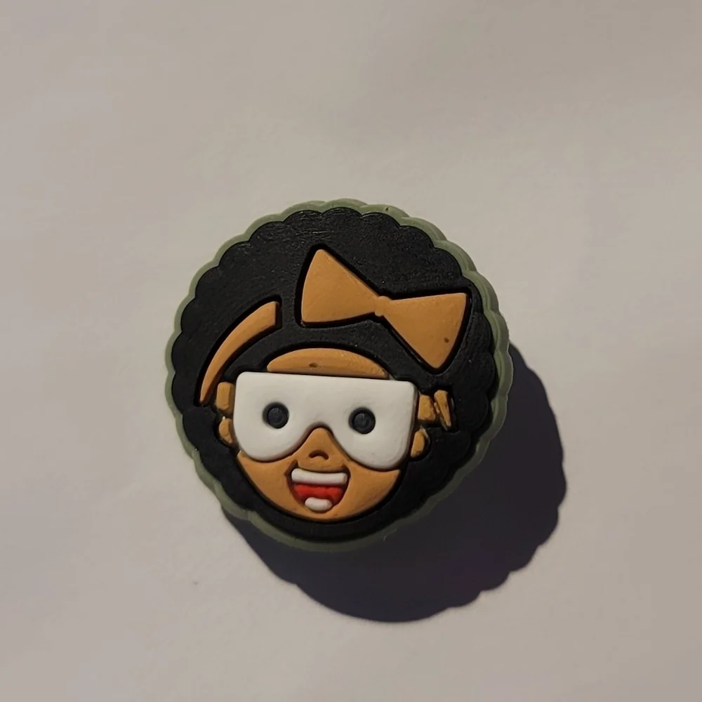 Little Black With Glasses Croc Charm
